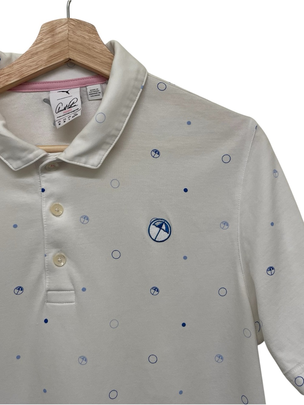 Puma Arnold Palmer Legacy Print Golf Polo Men’s Shirt Umbrella Logo - Medium